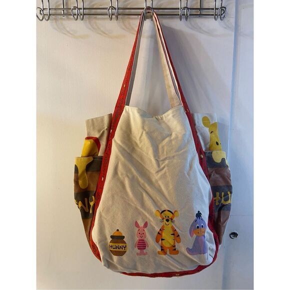 Disney Store pooh and friends tote Hunny 19x14 *discoloration - Picture 1 of 12